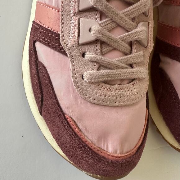 Gola Women’s Daytona Sneakers 6 Pink Burgundy Retro Jogger Suede Nylon Trainers - Picture 9 of 14